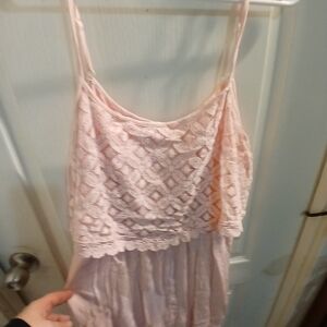 Light Pink Lace Cami Dress